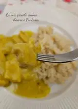 Ricetta Straccetti di pollo al curry, con riso