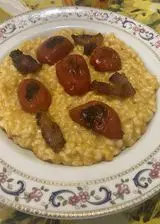 Ricetta Risotto alla zucca con pomodorini confit e guanciale