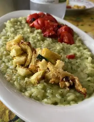 Ricetta Risotto con crema di zucchine, pomodorini confit e zucchine con pan grattato in friggitrice ad aria di Russi22