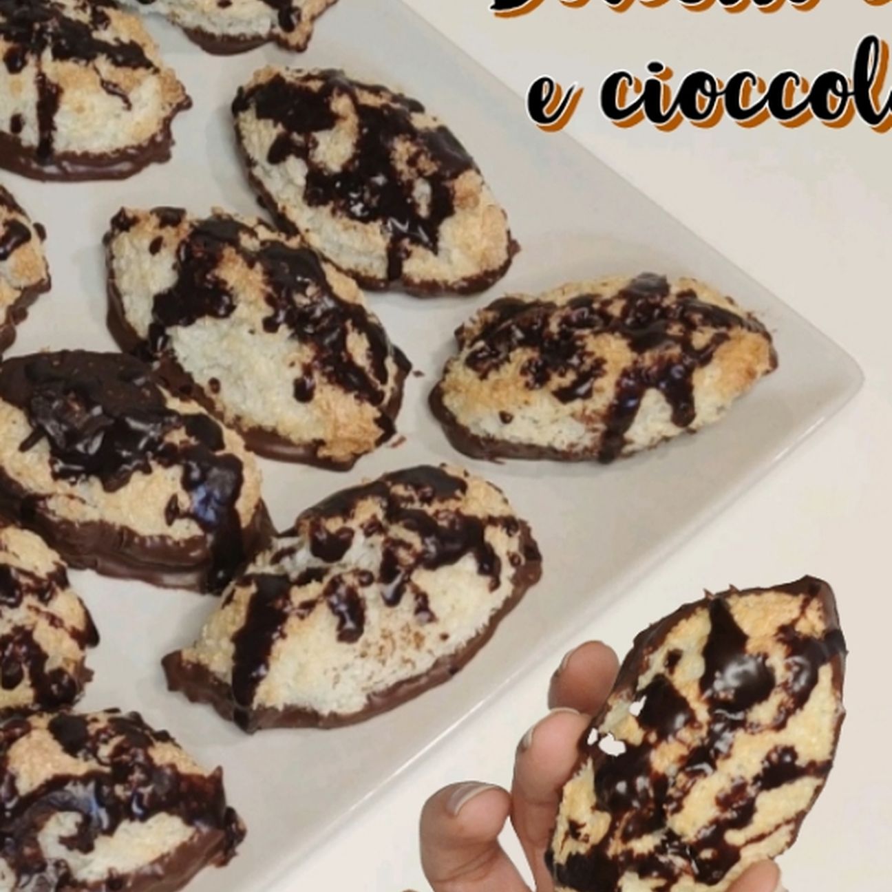 Dolcetti morbidi cocco e cioccolato