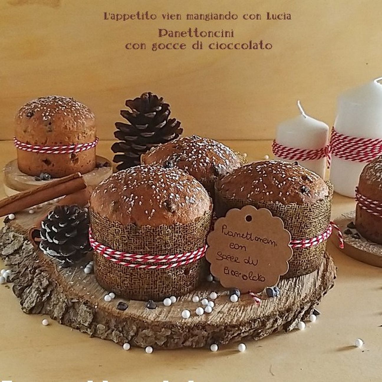 Panettoncini con cioccolato