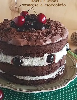 Ricetta Torta a strati amarene e cioccolato di luciapanico77