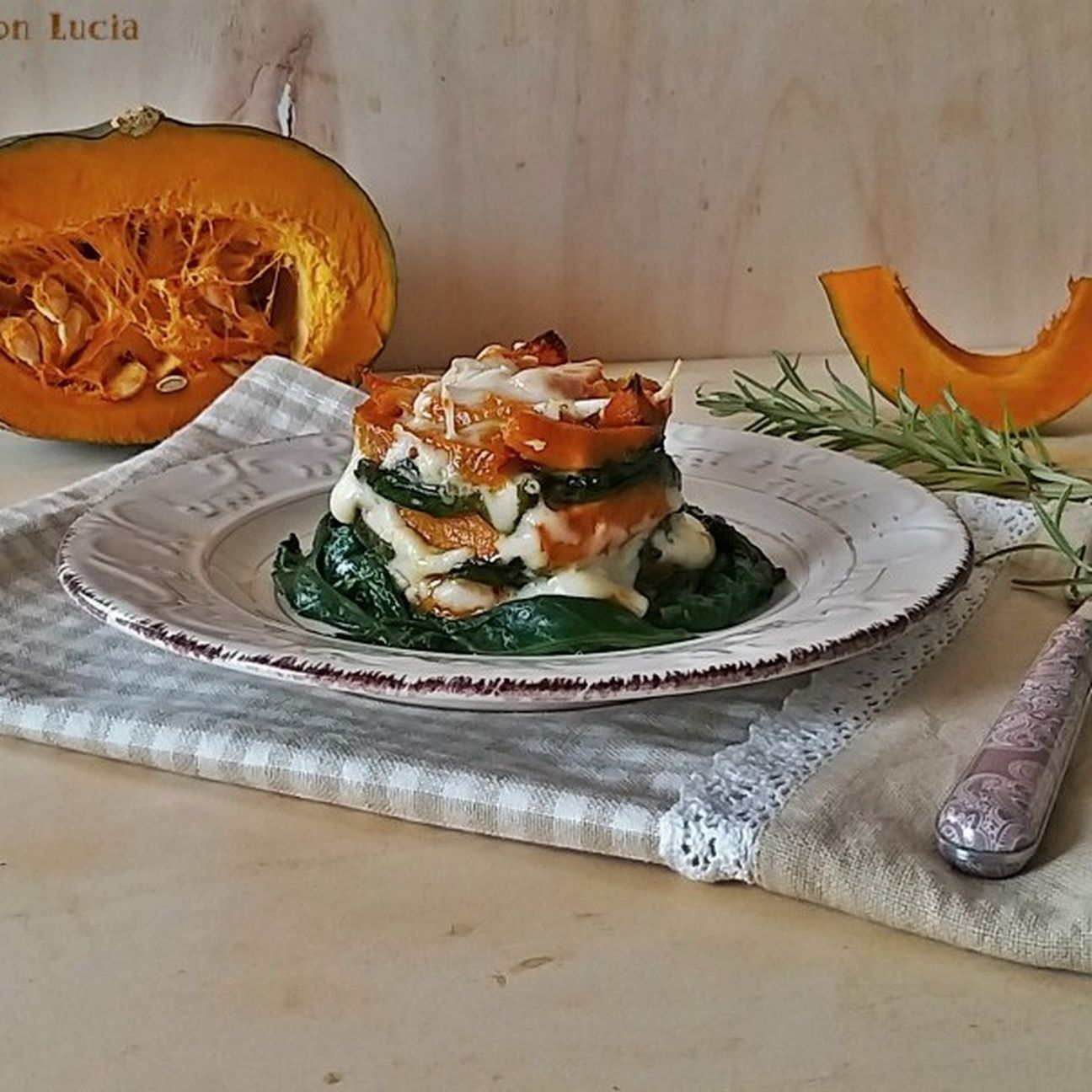 Zucca e provolone al forno