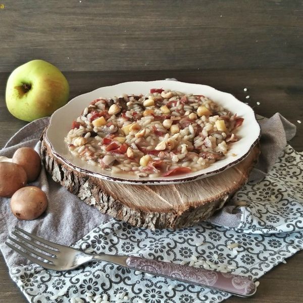 Risotto con mele e speck Al.Ta Cucina luciapanico77