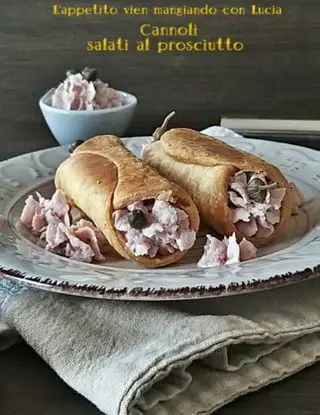 Ricetta Cannoli salati al prosciutto cotto di luciapanico77