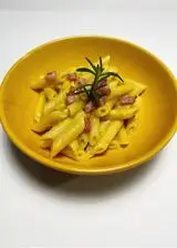 Ricetta Penne con zucca, pancetta e gorgonzola.