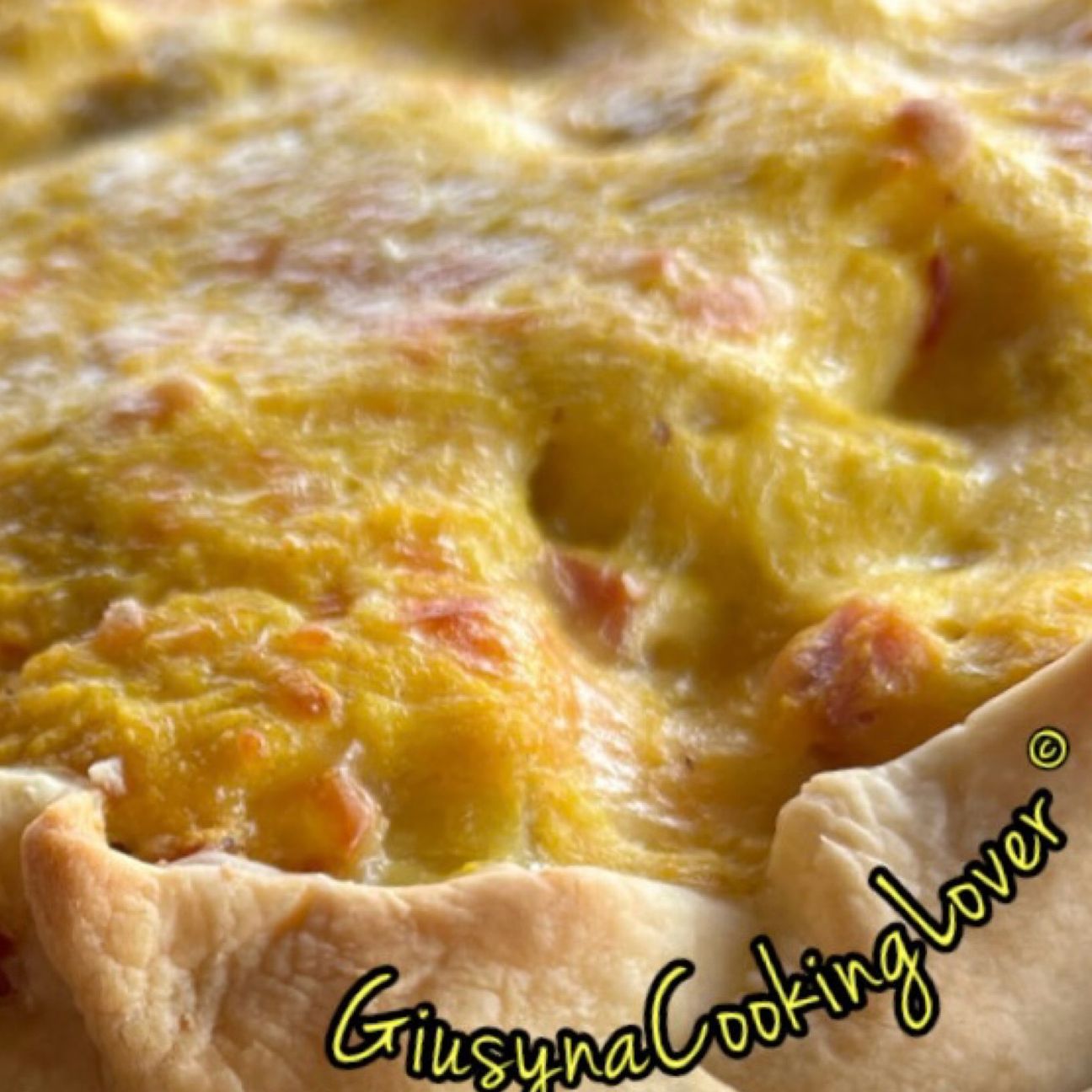 •Torta Rustica Patate e Prosciutto Cotto con Besciamella allo Zafferano•