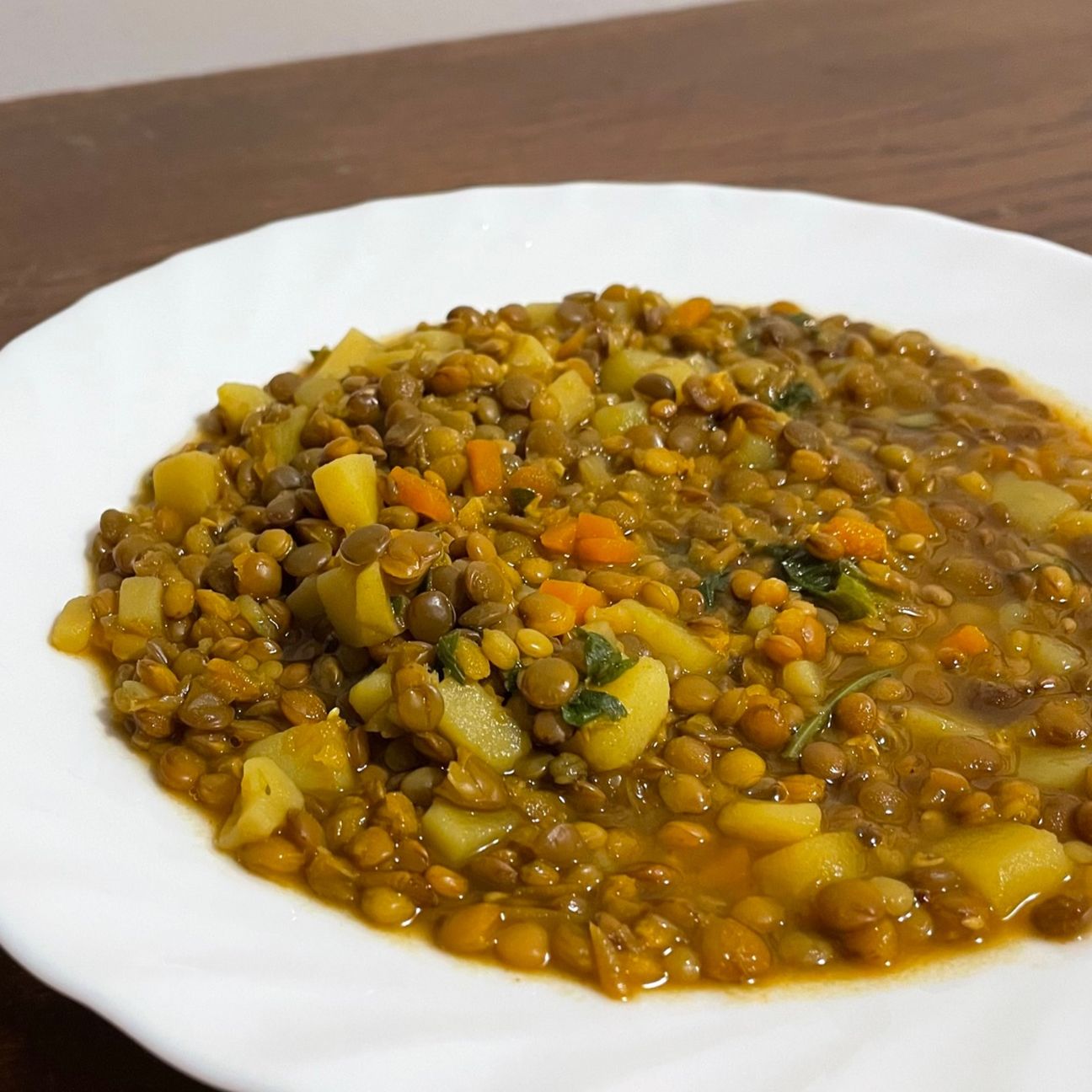 Zuppa di lenticchie e patate