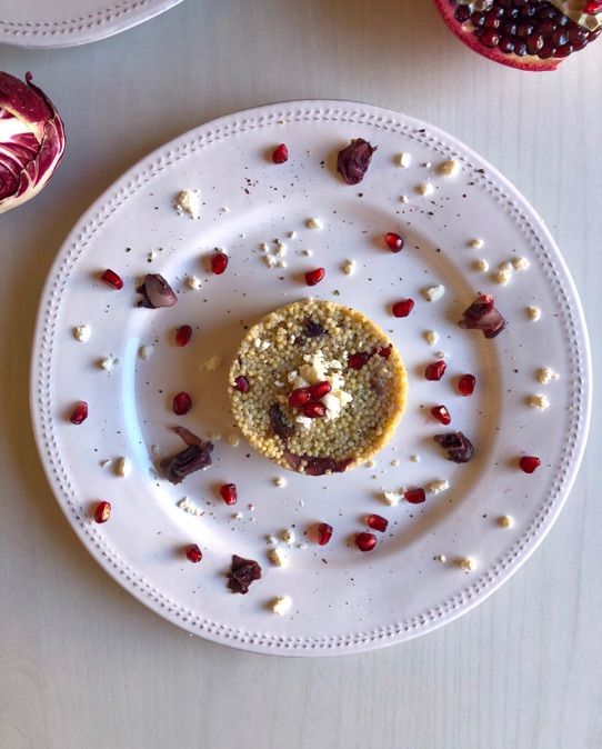 Miglio, radicchio, feta & melograno