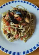 Ricetta Spaghetti gluten free all'impepata di cozze con pomodorini