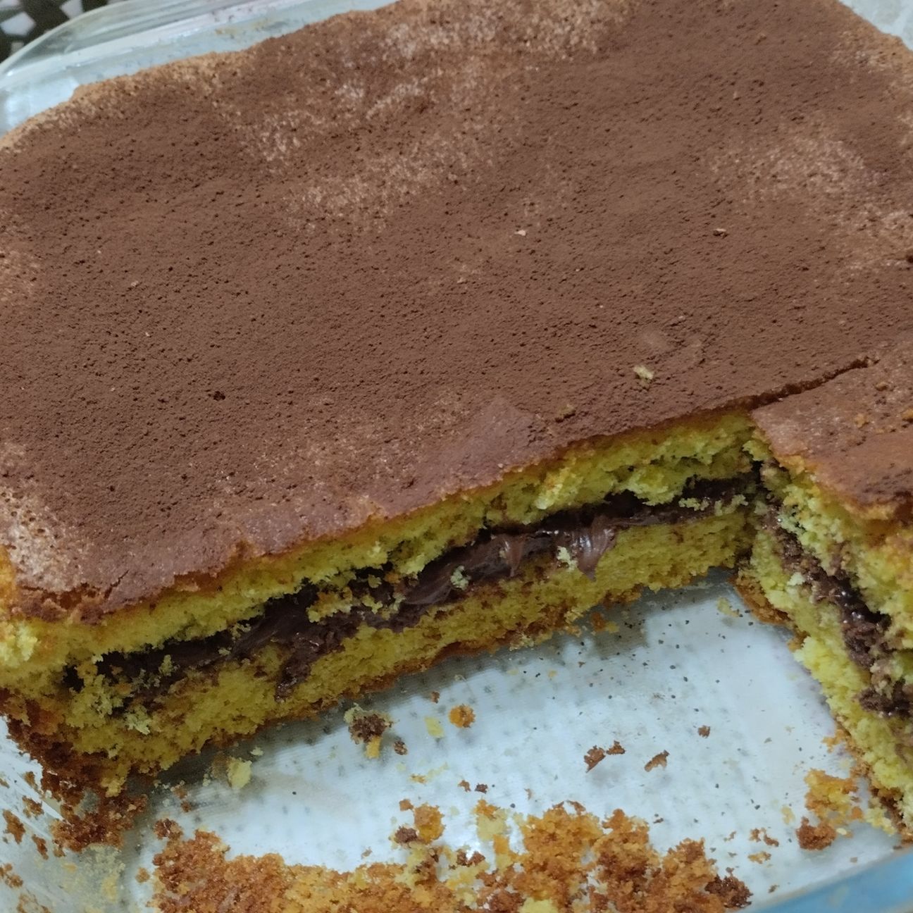 Pan di Spagna Gluten Free farcito con Nutella