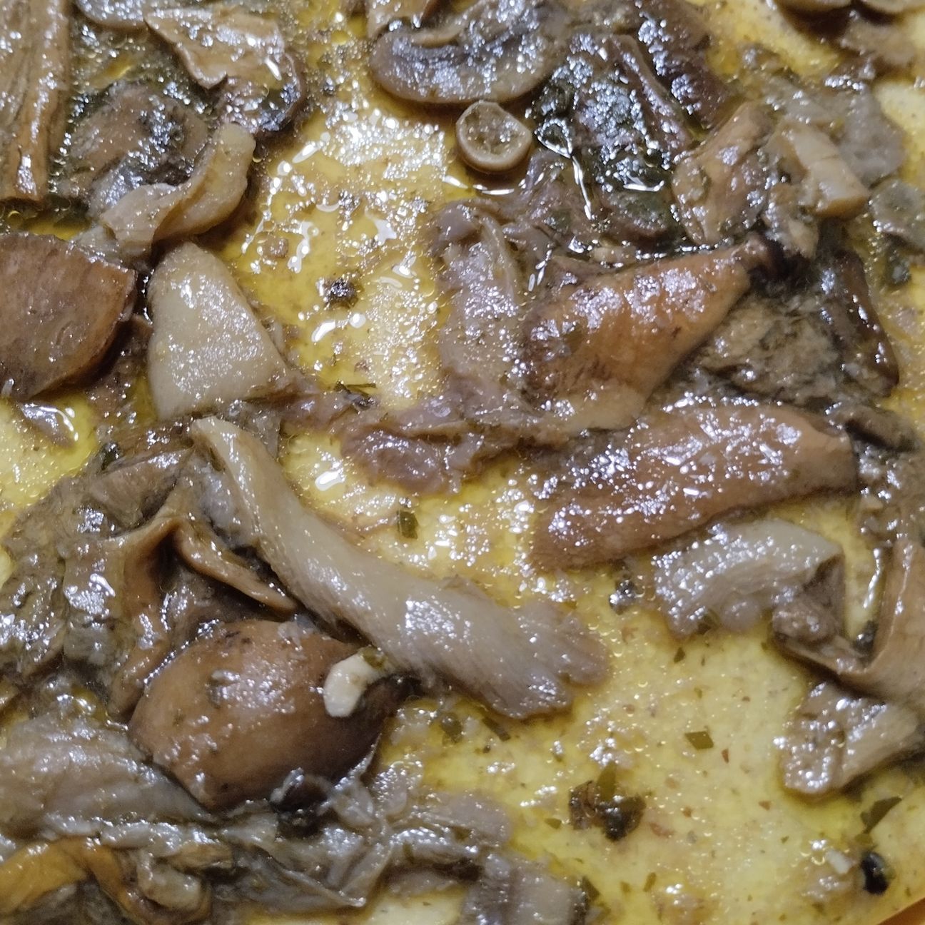 Polenta con funghi misti