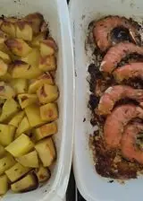 Ricetta Gamberoni con patate al forno