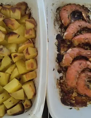 Ricetta Gamberoni con patate al forno di marchichef