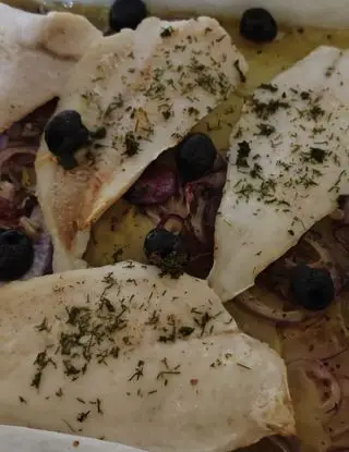 Ricetta Merluzzo al forno con patate e cipolle di marchichef