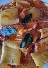 Ricetta Paccheri gluten free alla Vittorio con salsa di nostra produzione