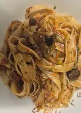 Ricetta Tagliatelle gluten free veloci con Sugo avanzato di baccalà