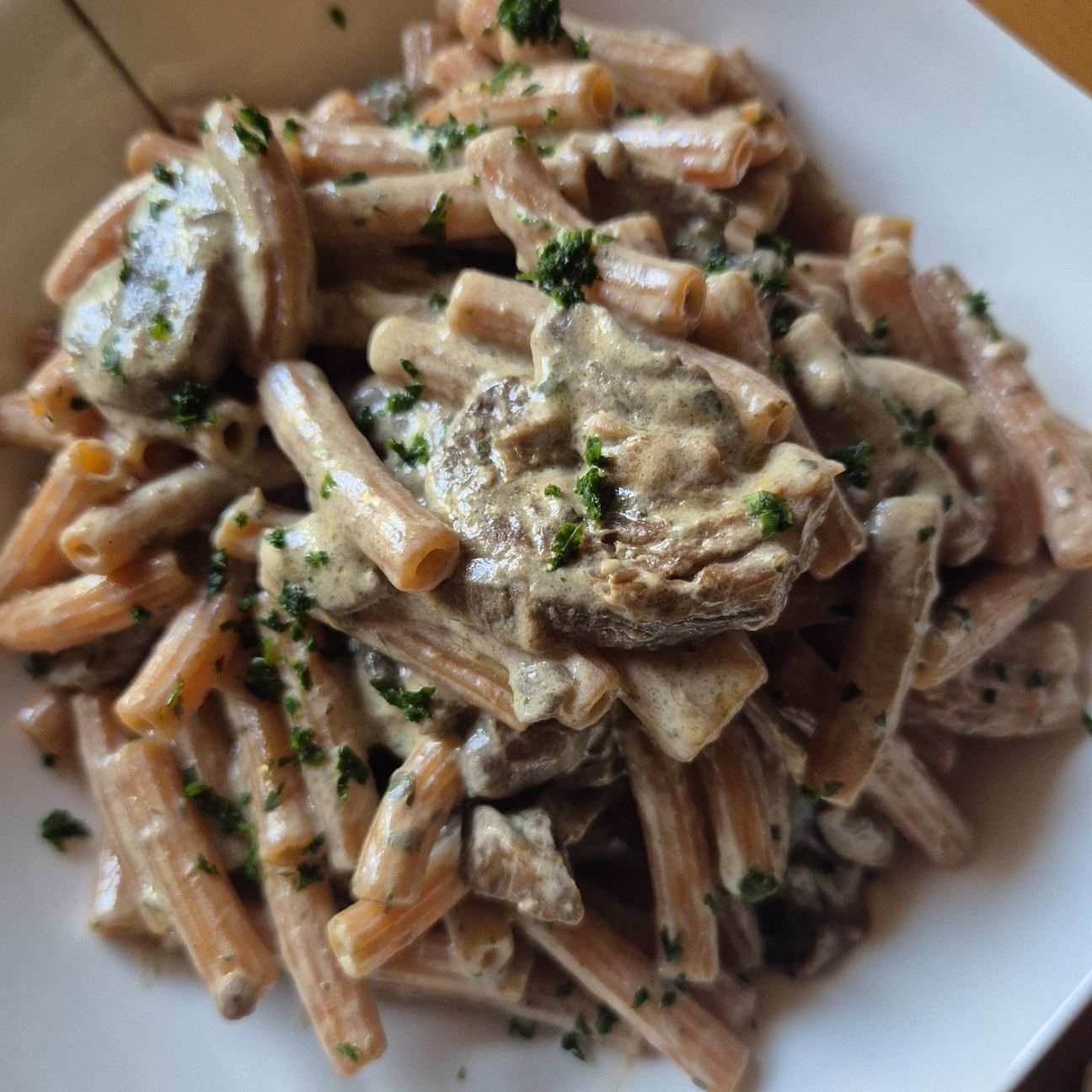 Sedanini gluten free di lenticchie con funghi misti