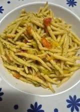 Ricetta Trofie gluten free con peperoni e pesto