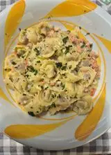 Ricetta Tortellini prosciutto crudo gluten free con Besciamella e Salmone