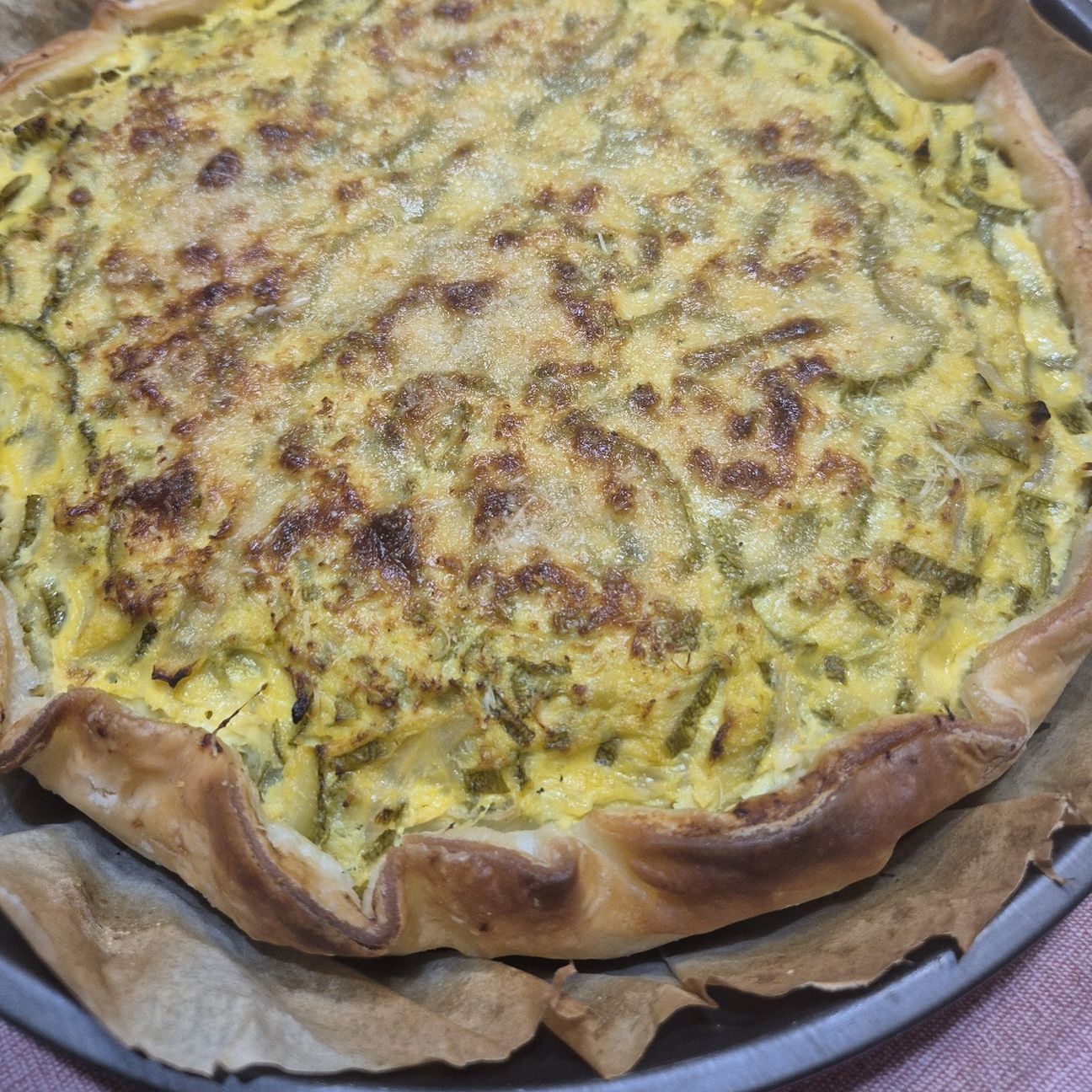 Torta sfoglia gluten free di zucchine