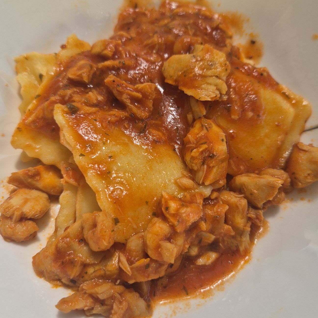 Ravioli di Spigola e Lime con Ragu' di pesce (Gluten Free)