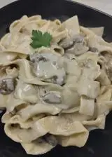Ricetta Pappardelle con panna e funghi
