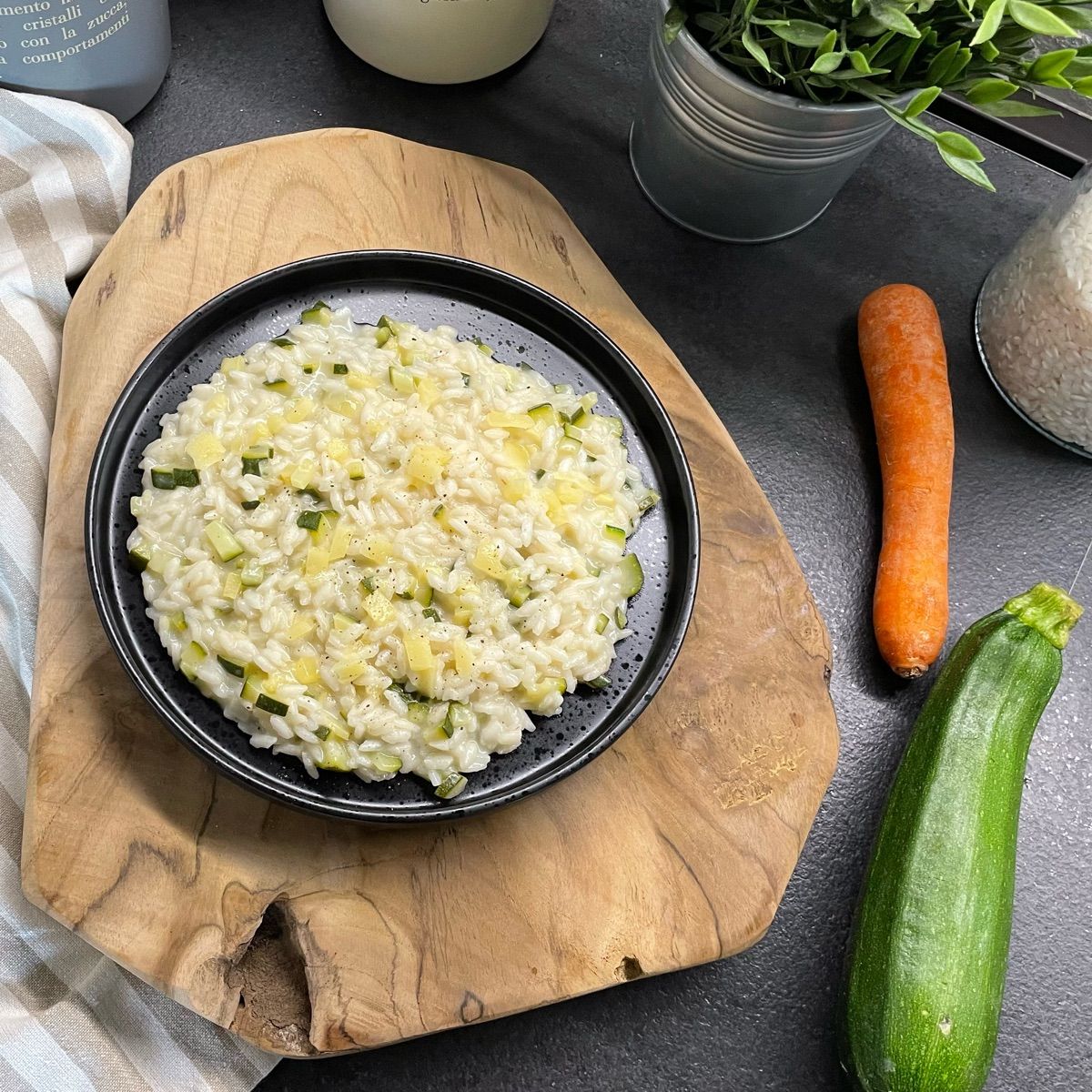 Risotto con zucchine e formaggio Ortisei