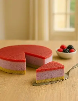 Immagine ricetta Cheesecake senza zucchero alle more e lamponi