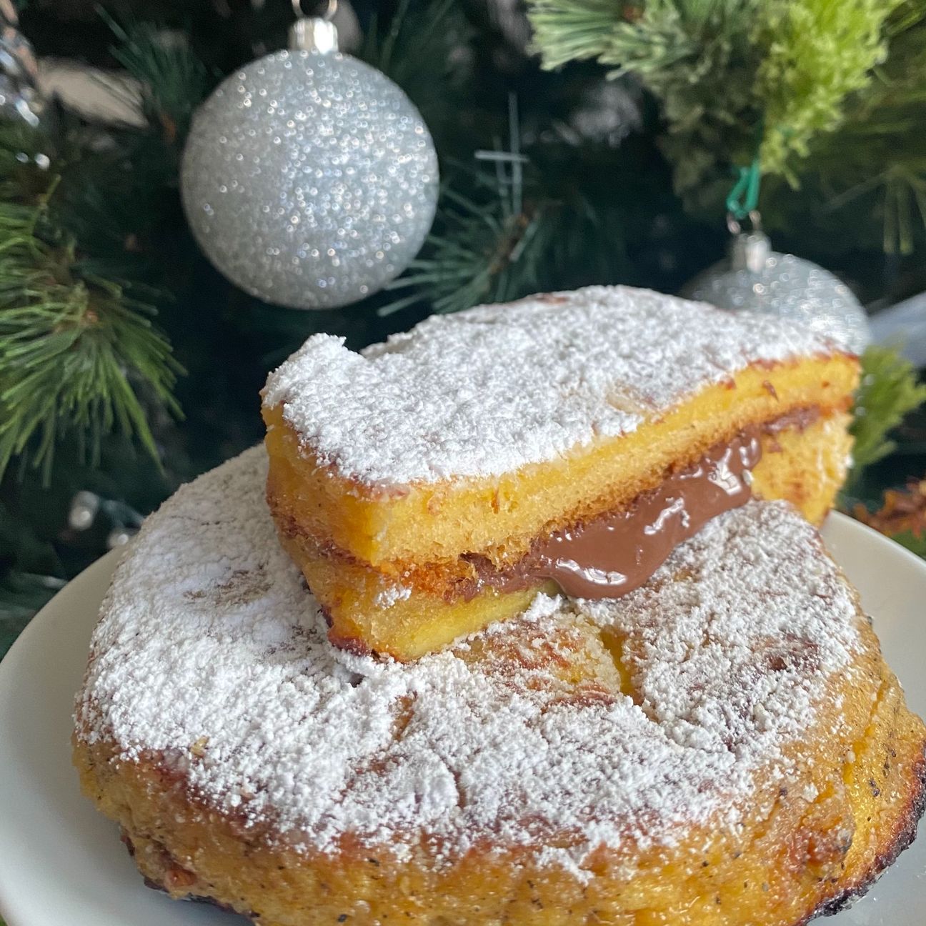 French toast di pandoro e nutella