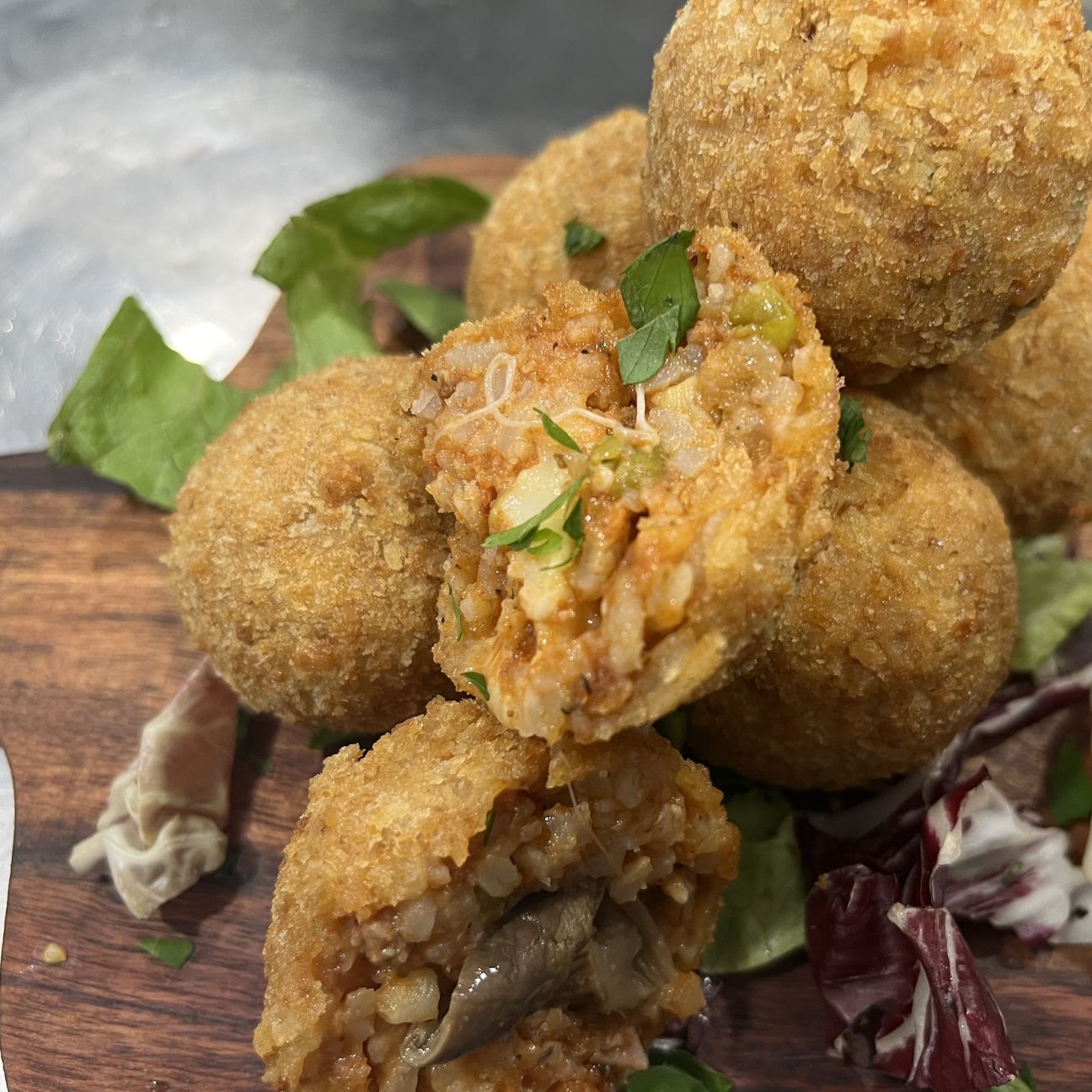 Arancini alla boscaiola