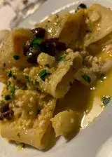 Ricetta Paccheri di Gragnano  con baccalà in “giallo datterino  “