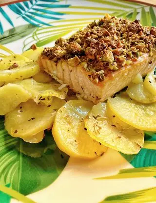 Ricetta Salmone in crosta di pistacchi di crema_al_pistacchio