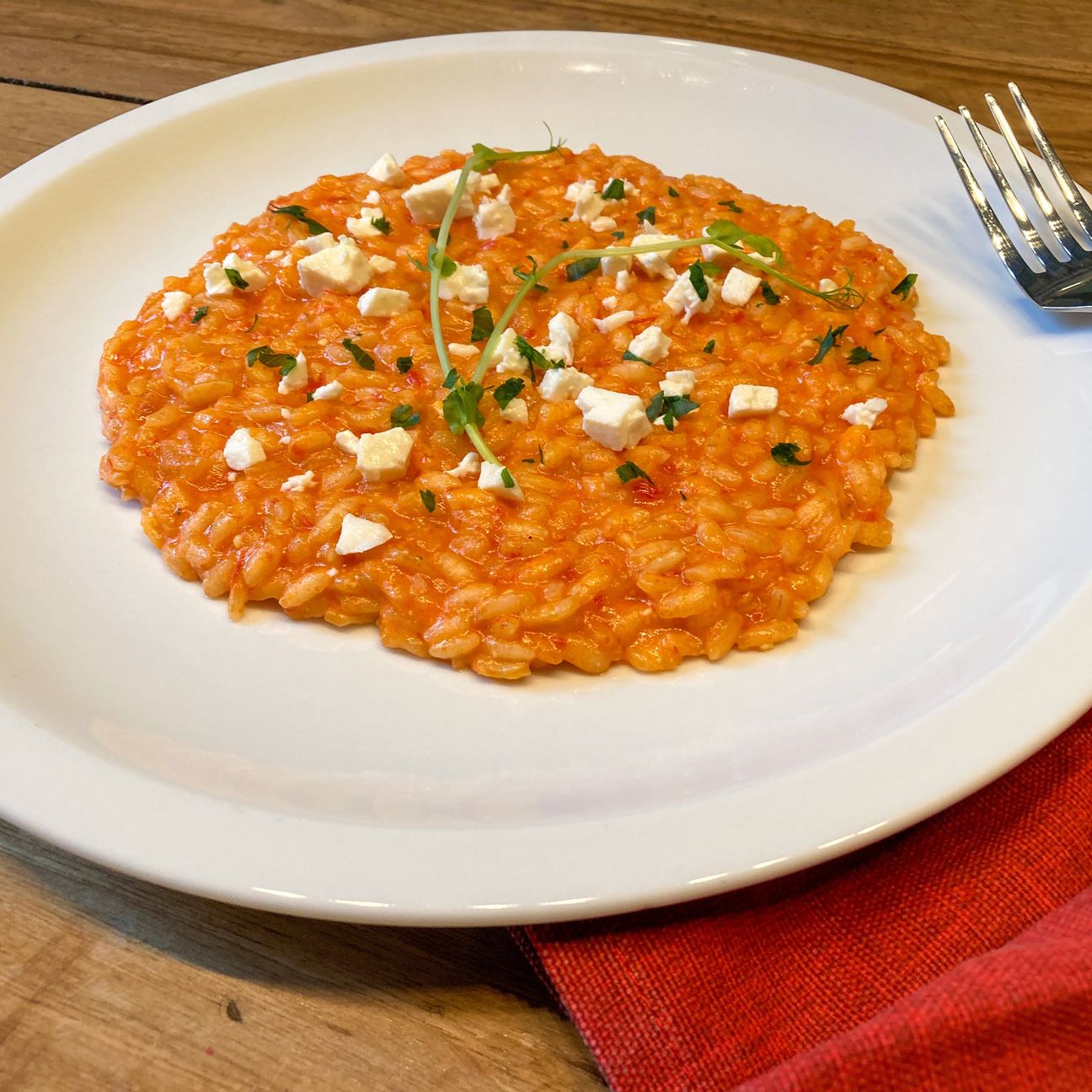 Risotto con peperoni e quartirolo