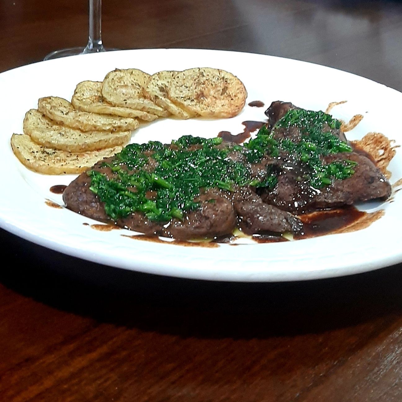 Foie de veau persillé