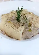 Ricetta Paccheri in crema di patate e salsiccia