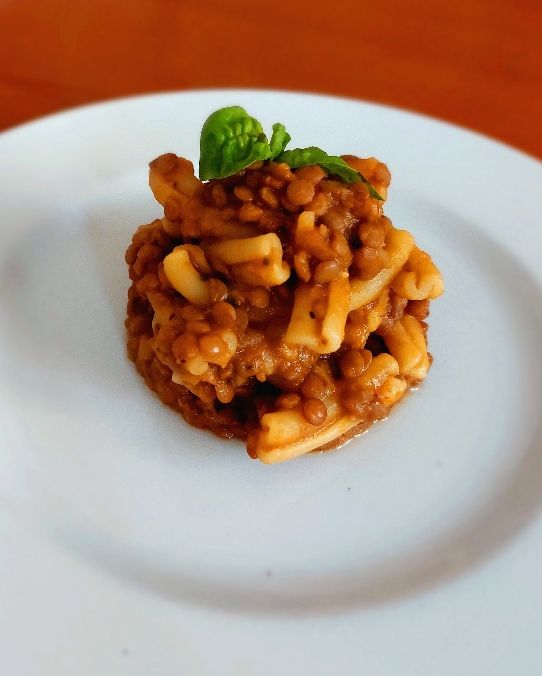 Casarecce al ragù di lenticchie