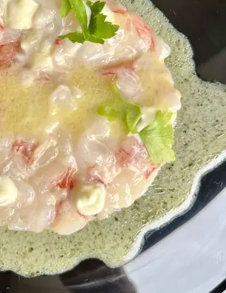 Ricetta Tartare gamberi rosa e kiwi giallo di cucinandomidiletto