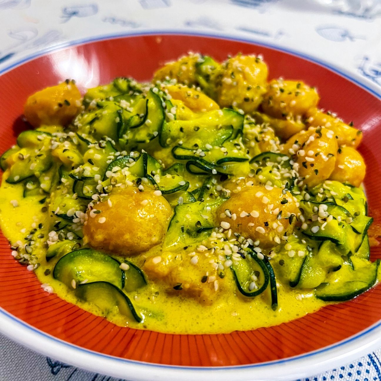 Gnocchi di zucca alla curcuma