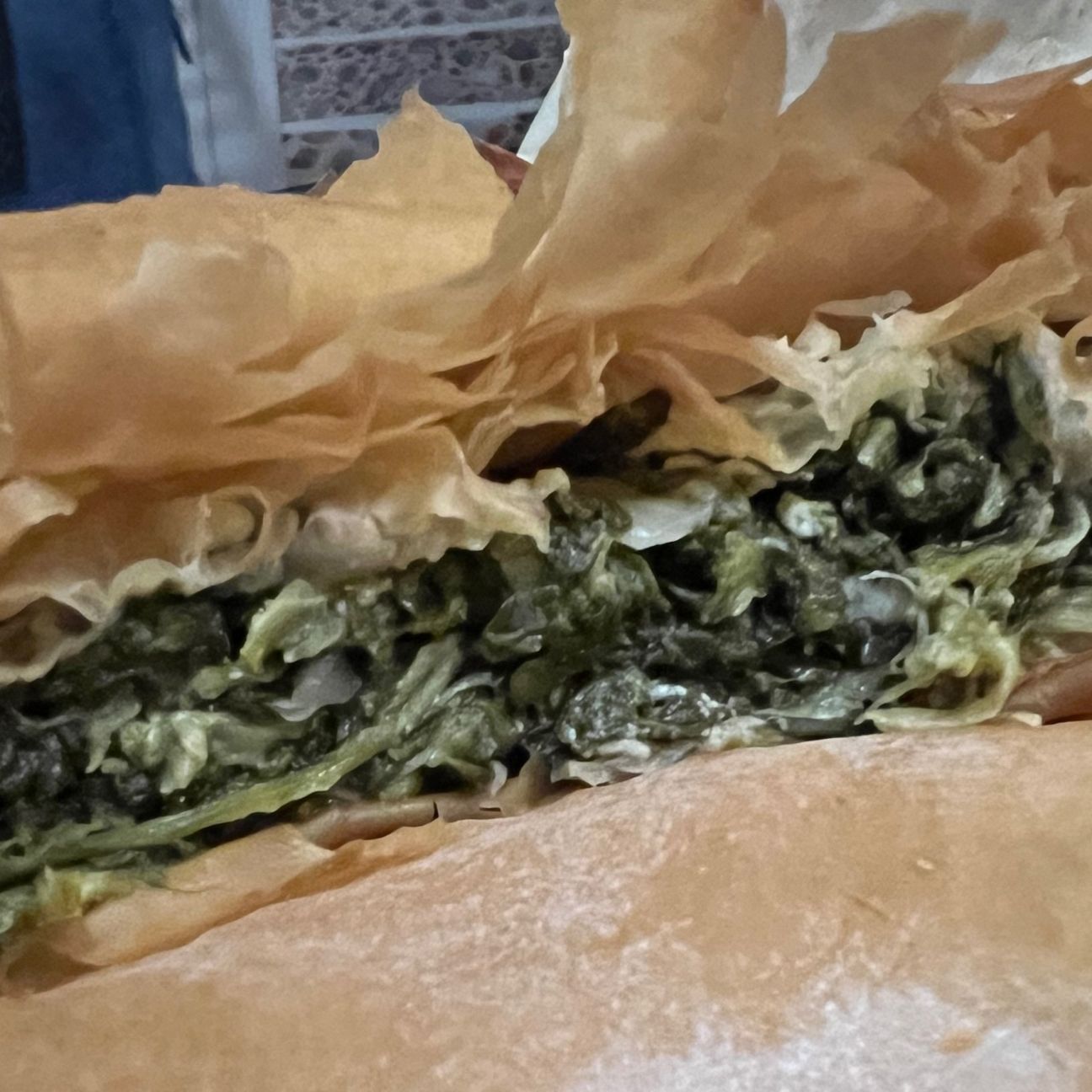 Strudel di pasta fillo con spinaci e feta