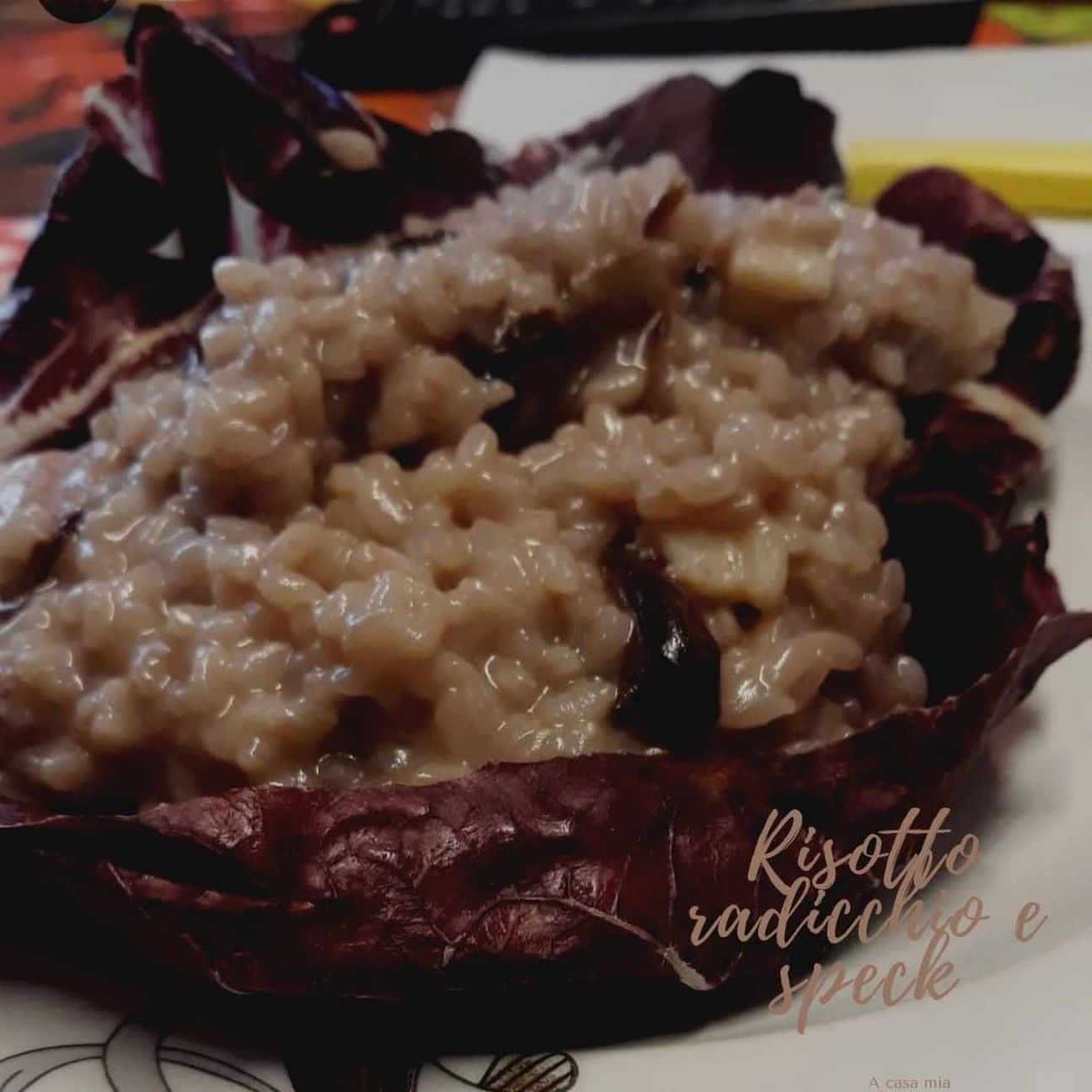 Risotto radicchio e speck