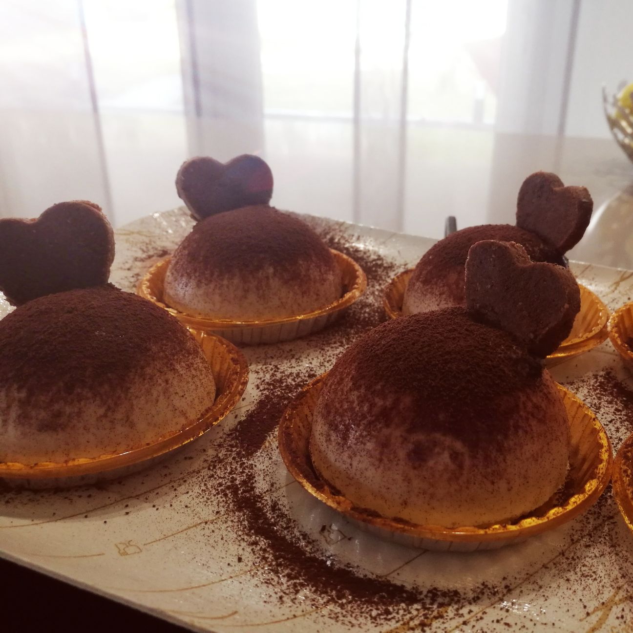 Spumone al mascarpone con cuore cremoso al caffè