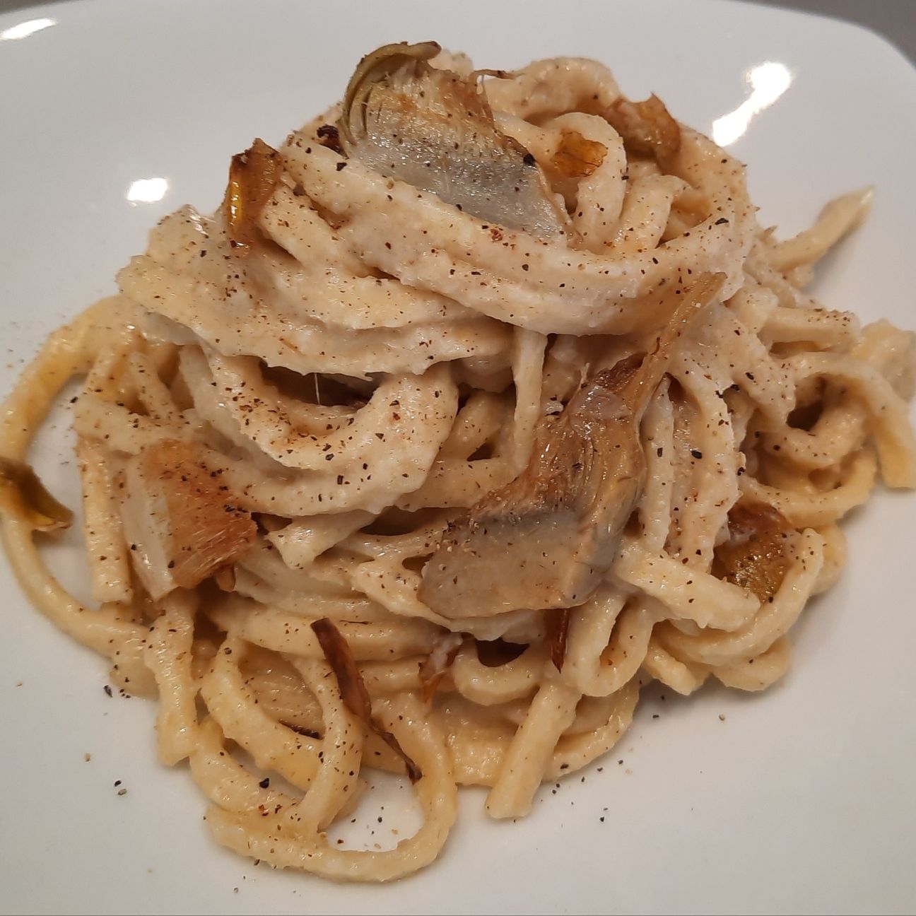 Scialatielli in crema di carciofi
