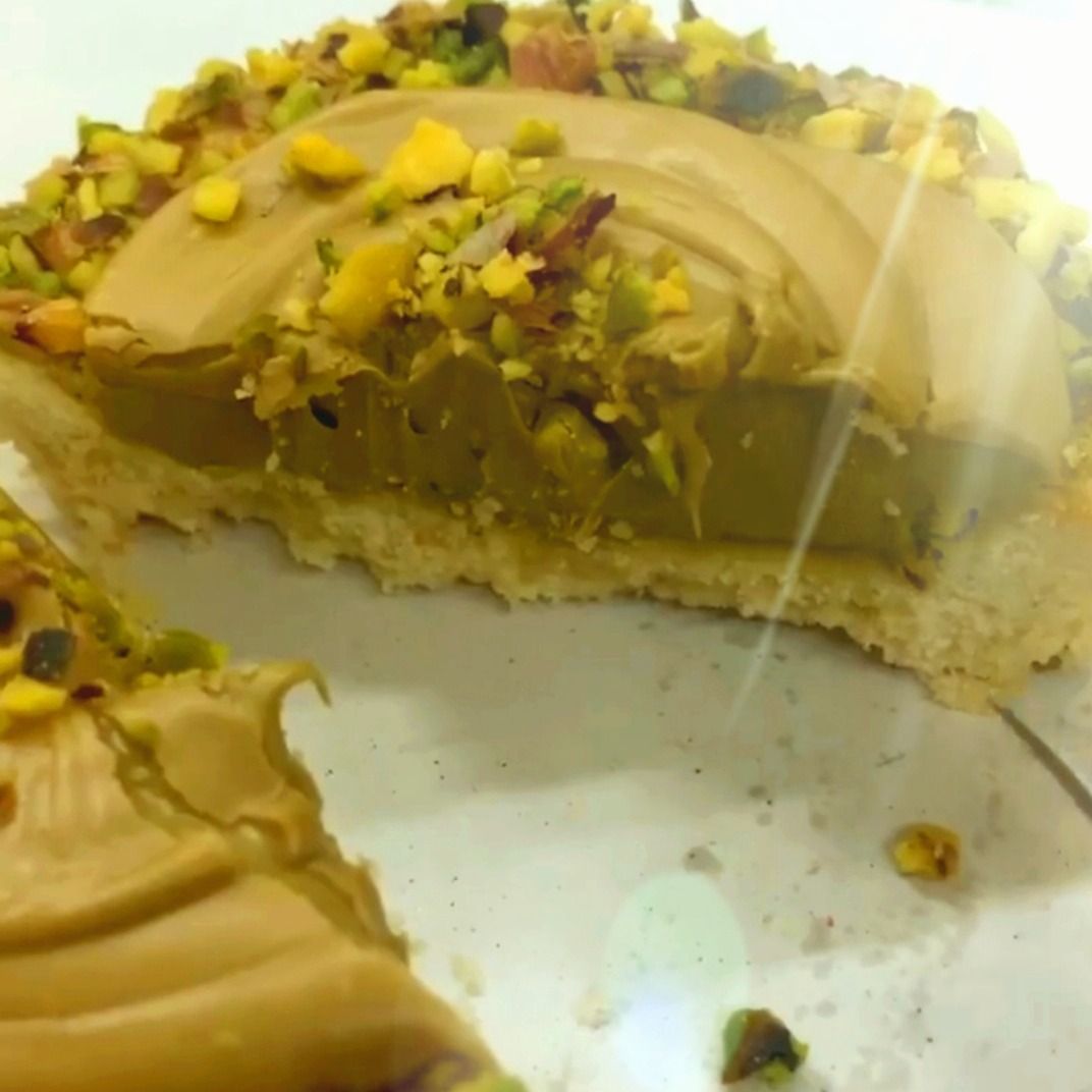 Crostatine con crema al pistacchio