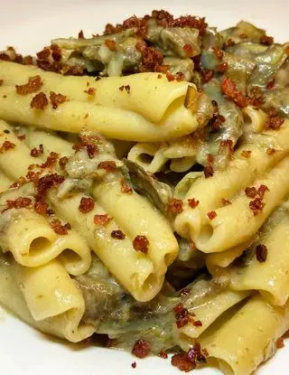 Ricetta Treccione con carciofi, pecorino e guanciale di unastellaincucina