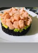 Ricetta Riso nero con avocado e tartare di salmone