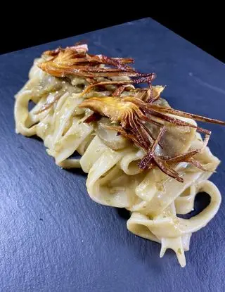 Ricetta TAGLIATELLE AI CARCIOFI PECORINO E CARCIOFI FRITTI di Il.gaccio.in.cucina