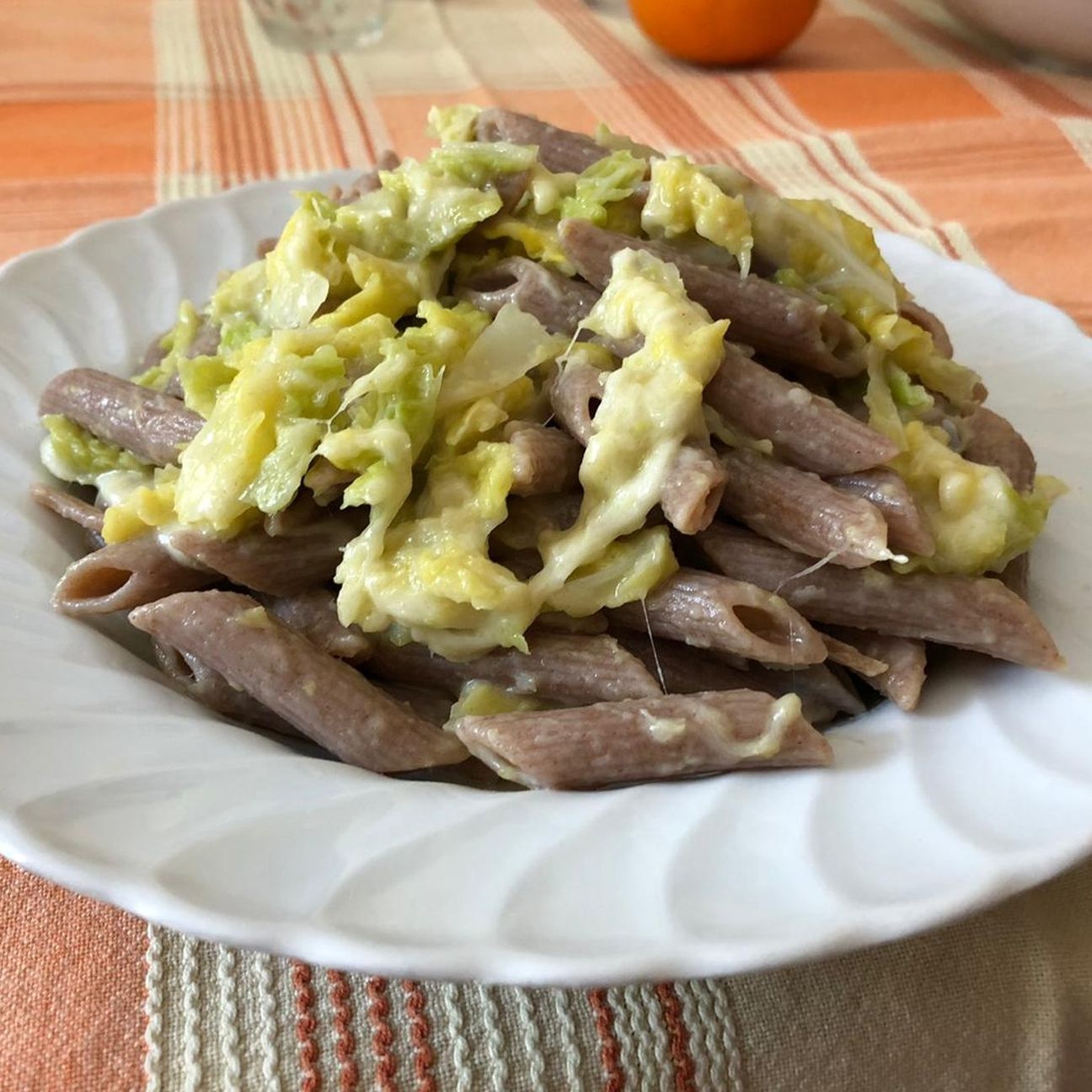 Penne verza e formaggio