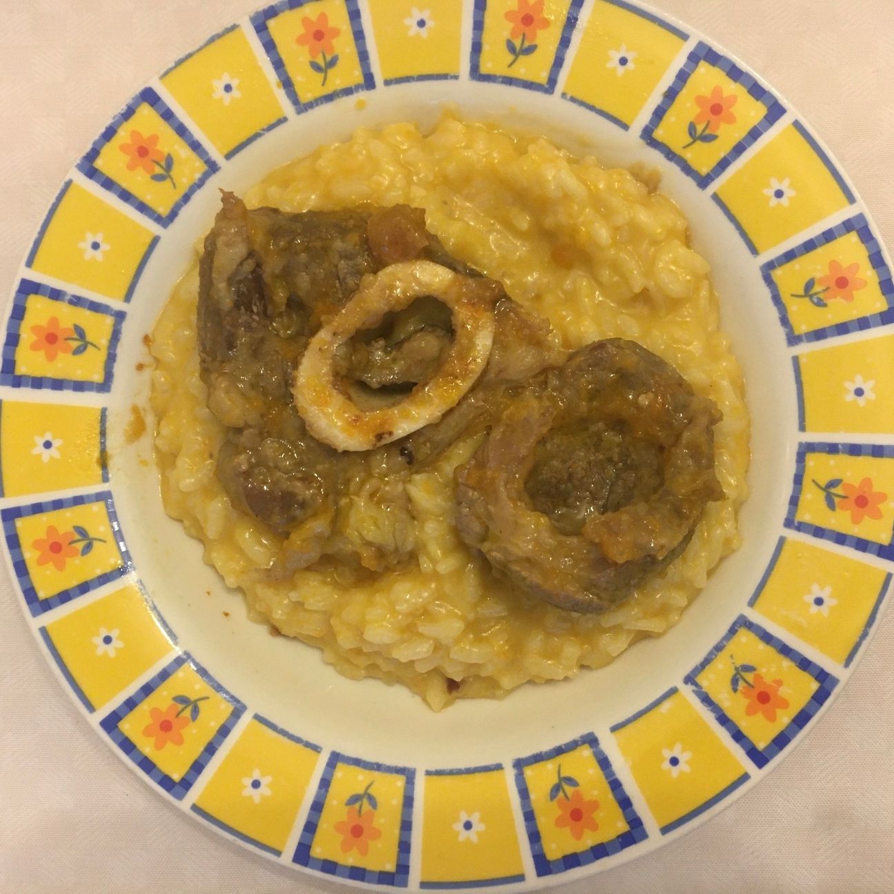 Risotto alle carote & cipolla con ossobuco