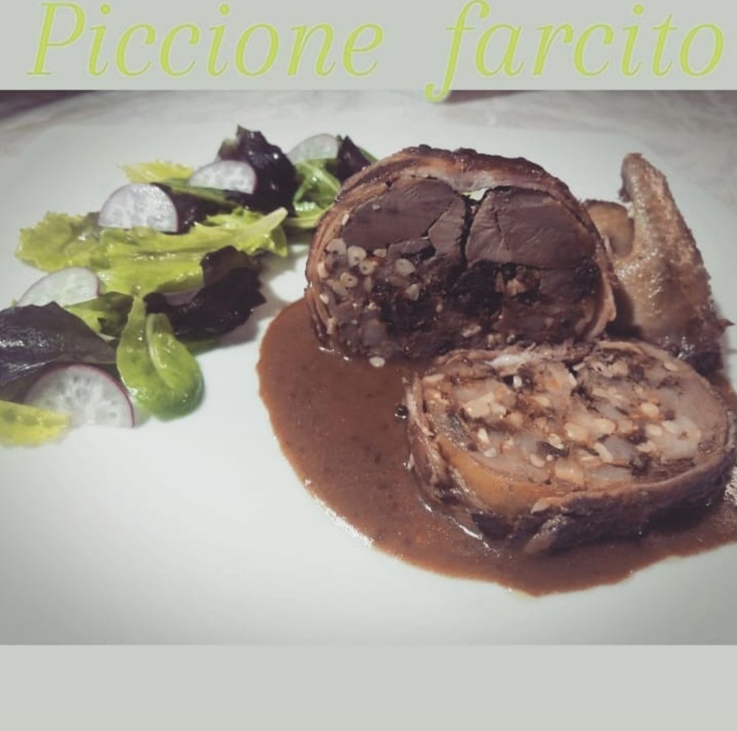 Piccione bardato